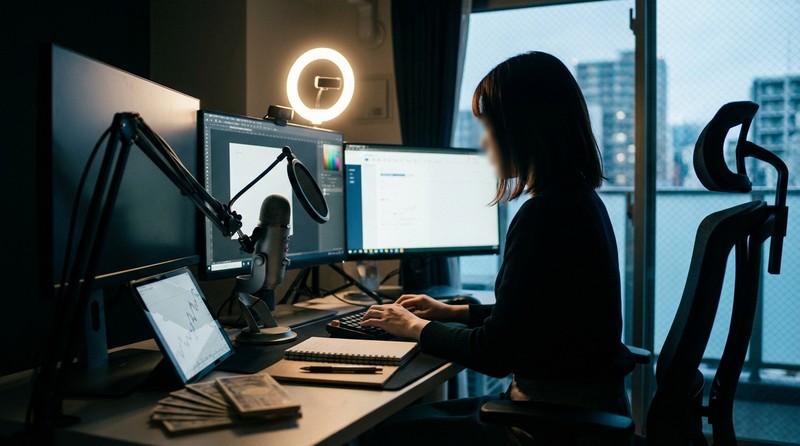 顔出しなしで稼ぐための具体戦略｜上位10%に入るコツのイメージ写真